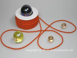 Geschenkband Dekoband Schleifenband Kordel Orange ohne Draht 4mm