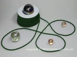 Geschenkband Dekoband Schleifenband Kordel Dunkelgrün ohne Draht 4mm
