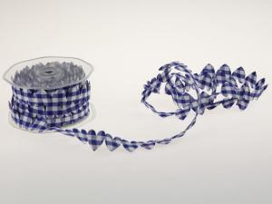 Geschenkband Dekoband Schleifenband Karoband Karoherz blau ohne Draht