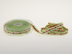 Geschenkband Dekoband Schleifenband Blumenband Folklore Grün ohne Draht 13 mm