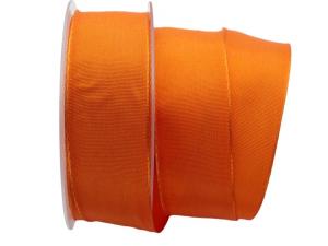 Geschenkband Basic orange 40mm mit Draht