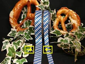 "Bayernraute" ohne Draht, 25mm Blau/Weiß