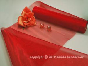 Tischband Organzaband 280mm Rot ohne Draht