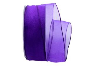 Geschenkband Dekoband Schleifenband Organzaband Glitterato lila 40mm ohne Draht