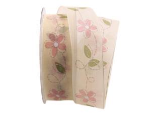 Geschenkband Dekoband Schleifenband Blumenband Giocoso rosa 40mm mit Draht