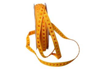 Geschenkband Dekoband Schleifenband Dekoband Raute orange 10mm ohne Draht
