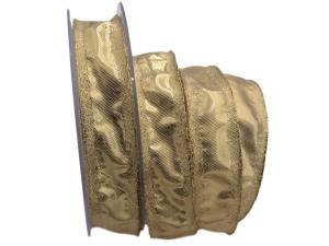 Goldband Klondyke Gold mit Draht 25mm