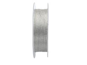 Geschenkband Dekoband Schleifenband Silberschnur Codonette 0,5mm silber ohne Draht