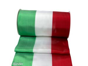 Geschenkband Dekoband Schleifenband Uni Nationalband Italien 185mm rot / weiß / grün ohne Draht