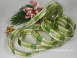 Weihnachtsband Palma Mintgrün mit Draht 25mm Weihnachtsband Palma Mintgrün mit Draht 25mm