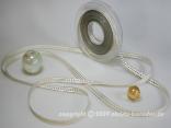 Weihnachtsband Point Weiss ohne Draht 10mm Weihnachtsband Point Weiss ohne Draht 10mm