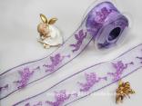 Weihnachtsband Engel mit Trompete Helllila mit Draht 65mm Weihnachtsband Engel mit Trompete Helllila mit Draht 65mm