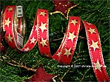 Weihnachtsstern mit Draht, 25 mm, Rot/Gold Weihnachtsstern mit Draht, 25 mm, Rot/Gold