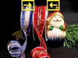 Weihnachtsband Stacheldraht Bordeaux/Silber mit Draht 40mm Weihnachtsband Stacheldraht Bordeaux/Silber mit Draht 40mm