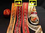 Weihnachtsband Stacheldraht Rot/Gold mit Draht 40mm Weihnachtsband Stacheldraht Rot/Gold mit Draht 40mm