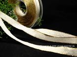 Uniband Brillanz Weißgold mit Draht 15mm Goldkante