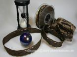 Weihnachtsband Nürnberg Braun mit Draht 25mm