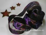 Weihnachtsband Cinema Lila Gold mit Draht 40mm