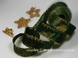 Weihnachtsband Cinema Dunkelgrün mit Draht 40mm