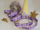 Weihnachtsband Milano Flieder mit Draht 25mm