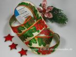 Weihnachtsband Weihnachtsstern Rot mit Draht 40mm