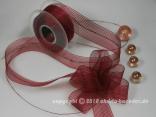 Organzaband Zugband Bordeaux ohne Draht 40mm Organzaband Zugband Bordeaux ohne Draht 40mm