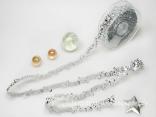 Geschenkband Dekoband Schleifenband Weihnachtsband Athen Silber ohne Draht 17mm