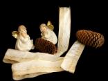 Geschenkband, Dekoband, Schleifenband Weihnachtsband "Peking" Creme mit Draht 40mm
