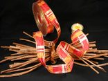 "Längskaros" mit Draht, Rot/Orange/Gold 25mm "Längskaros" mit Draht, Rot/Orange/Gold 25mm