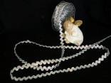 Weihnachtsband "Weihnachtslitzen" Silber ohne Draht 10mm
