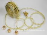Gitterband Göttingen Gold mit Draht 15mm Gitterband Göttingen Gold mit Draht 15mm
