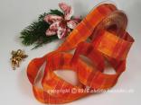 Weihnachtsband Palma Orange mit Draht 40mm
