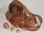 Weihnachtsband Phyton Braun mit Draht 40mm