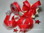Weihnachtsband Difference Rot ohne Draht 40mm