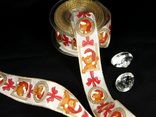 "Spiegelbären" mit Draht, Rot/Gold