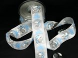 "Spiegelbären" mit Draht, Hellblau/Silber
