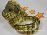 Weihnachtsband Davos Grün mit Draht 40mm