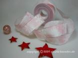 Weihnachtsband Kristall Rosa mit Draht 40mm Weihnachtsband Kristall Rosa mit Draht 40mm