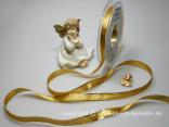 Brokatbändchen Gold ohne Draht 10mm