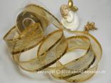 Geschenkband, Dekoband, Schleifenband Goldband Lucca Gold mit Draht 40mm