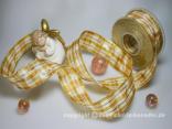 Weihnachtsband Weihnachtskaro Creme mit Draht 40mm Weihnachtsband Weihnachtskaro Creme mit Draht 40mm