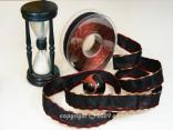 Weihnachtsband Nürnberg Schwarz Bordeaux mit Draht 25mm Weihnachtsband Nürnberg Schwarz Bordeaux mit Draht 25mm