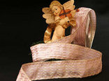 "Pastelle" mit Draht, 40mm Rosa/Gold "Pastelle" mit Draht, 40mm Rosa/Gold