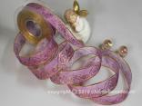Weihnachtsband Nostalgie Flieder mit Draht 25mm Weihnachtsband Nostalgie Flieder mit Draht 25mm