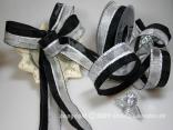 Weihnachtsband Stockholm Schwarz mit Draht 40mm Weihnachtsband Stockholm Schwarz mit Draht 40mm