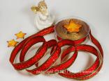 Weihnachtsband Silvretta Rot Grün mit Draht 25mm Weihnachtsband Silvretta Rot Grün mit Draht 25mm