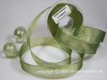 Organzaband Magic Green Grün mit Draht 25mm Organzaband Magic Green Grün mit Draht 25mm