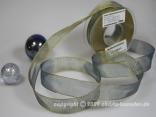 Organzaband Magic Blue Blau mit Draht 25mm