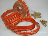 Weihnachtsband Lazise Melone mit Draht 25mm Weihnachtsband Lazise Melone mit Draht 25mm