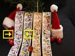 Weihnachtsband Nikolaus Rosa/Silber mit Draht 40mm Weihnachtsband Nikolaus Rosa/Silber mit Draht 40mm